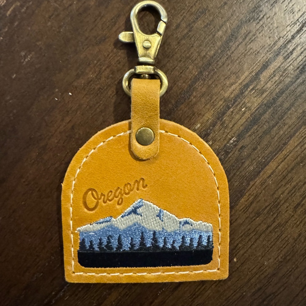 Portland Leather Yellowish Keychain